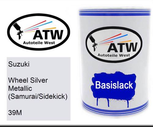 Suzuki, Wheel Silver Metallic (Samurai/Sidekick), 39M: 500ml Lackdose, von ATW Autoteile West.